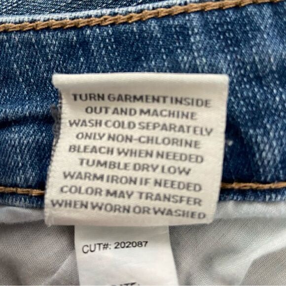 Torrid Blue Distressed Boyfriend Stretch Straight Leg Shredded Plus Size 18 - Picture 7 of 8